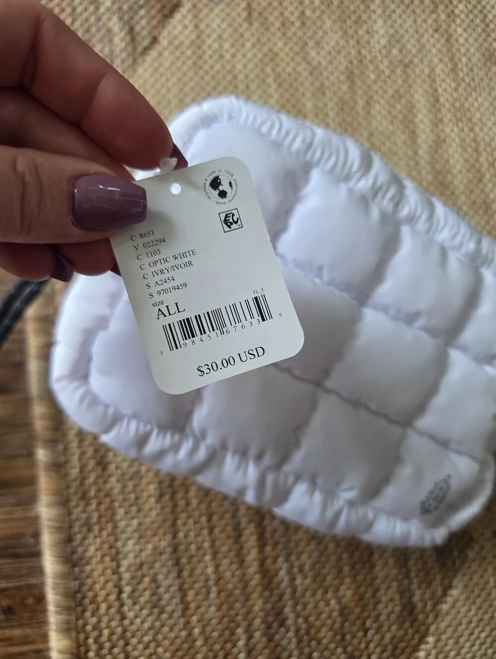 NWT Free People Quilted Mini Case